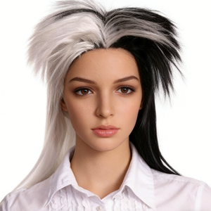 MPW-0450 Parrucche da <span class=keywords><strong>Strega</strong></span> Bianche e Nere per Halloween e Carnevale - Product Image 1