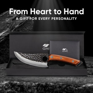 Ensemble cadeau de couteaux de boucher de qualité supérieure, couteau <span class=keywords><strong>à</strong></span> viande forgé <span class=keywords><strong>à</strong></span> la main, couteaux <span class=keywords><strong>à</strong></span> désosser avec étui en cuir, boîte cadeau pour la cuisine et le camping - Product Image 5