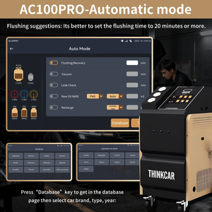 Thinkcar AC100 <span class=keywords><strong>PRO</strong></span>-Máquina de recuperación y recarga de refrigerante totalmente automática para automóviles, limpieza de pulso, 110V/220V - Product Image 3
