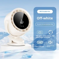Nouveau mini ventilateur de table portable sans pales, silencieux, à clipser, USB/charge sans fil, 3 vitesses, avec indicateur de niveau de batterie