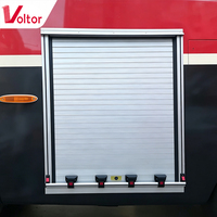 Porte enroulable en aluminium double couche pour camion frigorifique, fourgonnette de transport, levage manuel, résistant à la corrosion, taille personnalisée, OEM