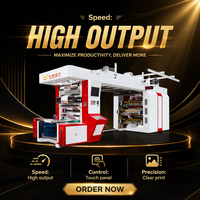 Nouvelle machine d'impression flexographique automatique haute vitesse 6 couleurs à impression centrale (CI) pour sacs plastiques et étiquettes