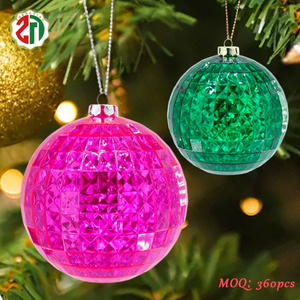 Ornements de Noël vintage de toutes sortes de couleurs, facettes, incassables, <span class=keywords><strong>boule</strong></span> <span class=keywords><strong>disco</strong></span>, formes d'oignon et de finial, décoration rétro pour les fêtes - Product Image 2