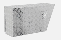 Boîte à outils de véhicule tout-terrain robuste et étanche en aluminium à plaque côtelée, sous plateau, verrouillable, pré-assemblée