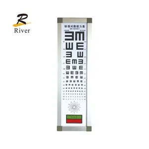 Gráfico De Teste Instrumento de optometria Olho Médica 5 Medidor de Distância LED caixa de luz Gráfico Acuidade Visual Gráfico E