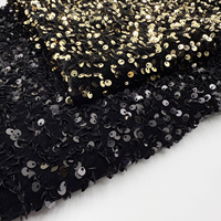 Tissu extensible en flanelle brodée de velours à sequins brillants de 5 mm pour vêtements de filles - Respirant, couleur personnalisable - Grande Vente Mode Mariage