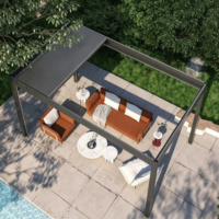 Pergola Bioclimatique Manuelle en Aluminium à Lames Orientables – Économique, Prix Bas, Montage Facile – Abri Solaire pour Balcon et Cour