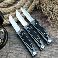 Couteau pliant tactique de survie en plein air Reate EXO-M avec logo personnalisé, style vente en gros, acier D2, couteau de chasse EDC