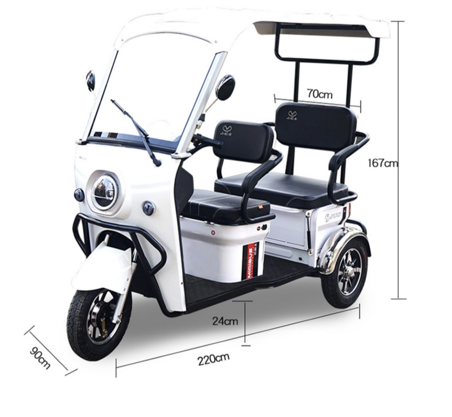 レジャー用小型3輪電動モペットバイク 60V 650W ティーエイジトライク