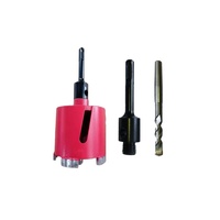 Kit de forets diamantés secs Diamtool 3 pièces à rainure 68/72/82 mm avec SDS Plus pour mur en brique et surface souple