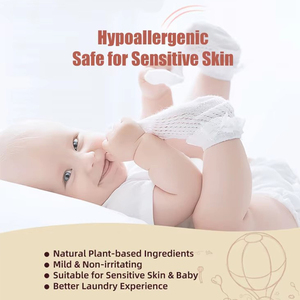 Fogli di <span class=keywords><strong>Detersivo</strong></span> per Bucato Ecologici e Usa e Getta per Indumenti, Formula Solida per Pelli Sensibili e Cura dei <span class=keywords><strong>Neonati</strong></span> - Product Image 3