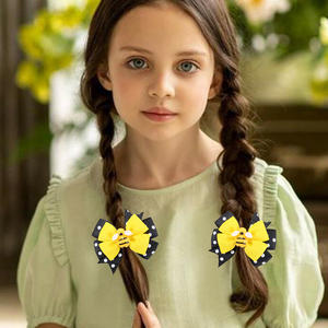 Colección de pinzas para el pelo de abeja de <span class=keywords><strong>miel</strong></span> de animales de fábrica CN, lazo de pelo de abejorro bonito de coleta amarilla para fiesta de cumpleaños - Product Image 5