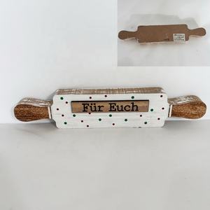 Ornement de table de Noël vintage en MDF imprimé UV en forme de rouleau à pâtisserie, fait main, respectueux de l'environnement, pour décorations festives - Product Image 3