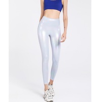 Nouvelle conception de vêtements de sport pour femmes, leggings de yoga brillants, pantalons de yoga extensibles, durables, taille haute, skinny