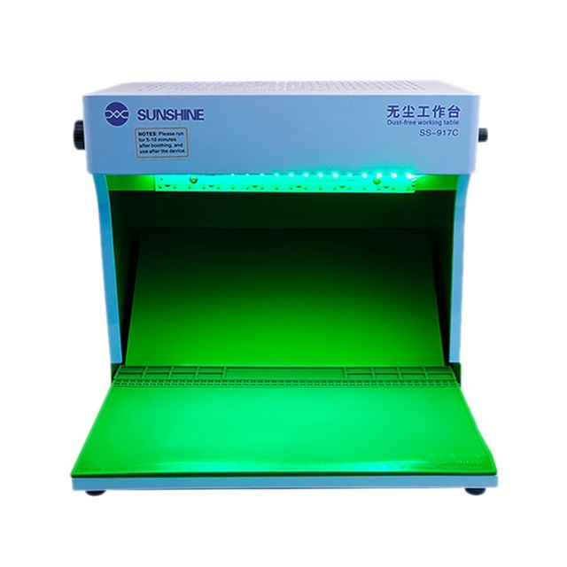 SS-917C Dust Free Working Room Anti Dust Working Bench Adjustable Wind Cleaning Room for Phone Refurbish Repair Workbench