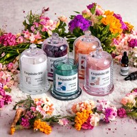 Diffuseur en verre avec pierres, huiles essentielles, aromathérapie sans flamme, ensemble de pierres de cristal, décoration d'intérieur, coffret cadeau
