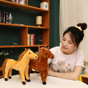 Mô phỏng ít cho ngựa qua sông trẻ em nhồi bông đồ chơi với ngựa vằn đen trắng vàng ngựa con búp bê sang trọng - Product Image 4