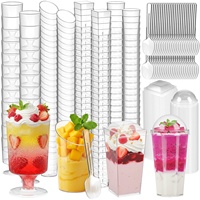 Vente en gros de gobelets à pudding transparents en plastique PS GUANGXING de 3 oz, à paroi simple, carrés/ronds, de qualité alimentaire, pour la restauration, les fêtes et les événements