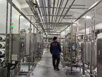 Ligne complète de traitement du jaune d'œuf liquide avec brassage, filtration et pasteurisation
