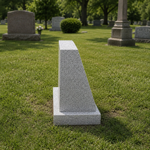 Lápida de Granito, Monumento Funerario de Estilo Tradicional Americano, Piedra Inclinada de Granito - Product Image 4