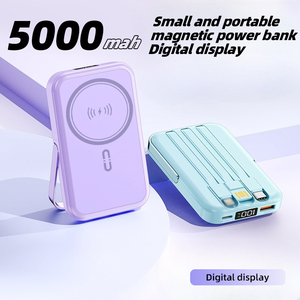 Banco de Energía Portátil Mini de 5000 mAh con Carga Rápida PD de 22.5 W, Pantalla LED Digital, Cable Integrado, Carga Inalámbrica - Product Image 2