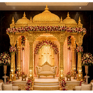 Grands dômes de Mandap dorés - Élégants, vintage et modernes, en fibre de verre, pour mariages indiens, temples traditionnels, Kalyana Mandapam pour les Tamiliens - Product Image 1