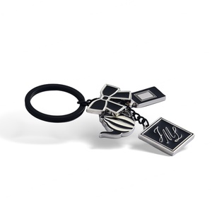 Wholesales Black Color Hard Enamel <b>Small</b> Size Five Accessories Metal Keychain - Product Image 3