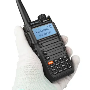 KSUN TFSI 8W doble banda UHF, VHF jamón 2 Radio dispositivo de comunicación inalámbrico impermeable sistema de intercomunicación de largo alcance Walkie Talkie