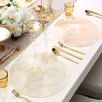 Set de table en cuir motif tournesol style nordique classique, écologique, antidérapant, résistant à la chaleur, 38x38cm, pour la maison, les restaurants et les hôtels