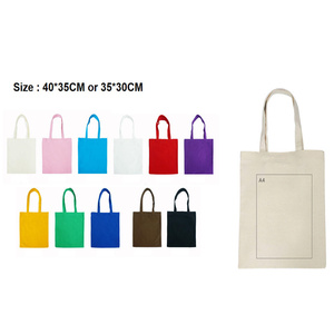 Sac fourre-tout personnalisé en gros avec logo, réutilisable, multi-tailles, en toile, idéal pour la promotion, les événements commerciaux, sac en coton blanc uni vierge - Product Image 1