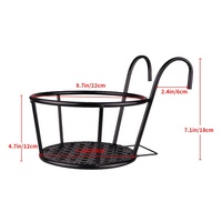 Jardinière décorative en métal pour balcon, pot de fleurs suspendu en fer, jardinière murale suspendue