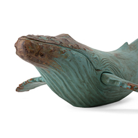 Großhandel Hand Bemalt Harz Ozean Serie Cetacean Figur Spermien Whale Skulptur für Nautischen Dekor