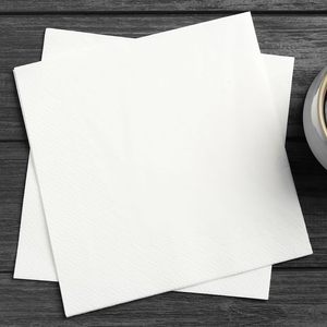 Servilletas de Papel Kraft para Restaurante, Impresión Personalizada, Pulpa de Bambú Reciclada de Primera Calidad, Color Marrón Natural y Blanco, Venta al Por Mayor - Product Image 1