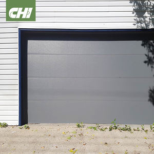 Porte <span class=keywords><strong>de</strong></span> <span class=keywords><strong>garage</strong></span> sectionnelle automatique CHI sans fenêtre, grise, isolée, en acier, à âme en mousse PU, prix usine - Product Image 1