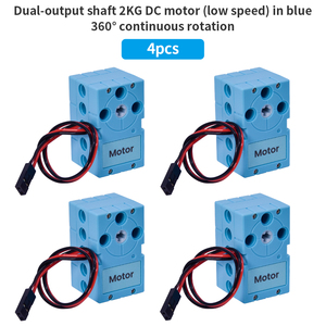 4 Stuks 2Kg Dc Motor 360 ° Continue Rotatie Dual Output As Dc Motor Optionele Xh2.54 Terminal Servomotor - Product Image 5