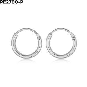 Pendientes de Aro de Acero Inoxidable Amy Amy, Plateados, 2.0*14, Joyería Clásica de Moda para Mujer, Regalo - Product Image 1