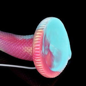 Dildo de silicona suave de fantasía, enorme, con función de eyaculación, tapón anal grande, juguete sexual con forma de pene animal. - Product Image 5