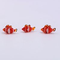 Petite figurine miniature de poisson clown en verre de Murano Technique de travail au chalumeau artisanal