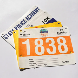 Números de Competición Personalizados, Etiquetas Rectangulares Autoadhesivas de Papel con Sección para Escribir, para Eventos de Maratón - Product Image 1