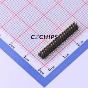 X1321WVS-2x20J-C40D53 Pin Header SMD,P=1.27mm Connector ( Pin Structure: 2x20P )( Pitch: 1.27mm )( Row Spacing: 1.27mm ) - Product Image 1