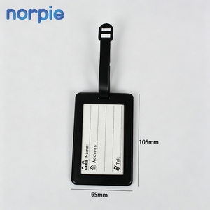 Étiquettes de bagages vierges imprimables UV en PVC souple avec carte insérable <span class=keywords><strong>pour</strong></span> l'identification des valises, cadeau promotionnel - Product Image 4