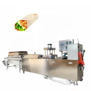 Mesin Bungkus Tortilla Gulungan Pegas Listrik Otomatis Burrito Bebek Panggang Pancake Harga Mesin Pembuat Roti Datar