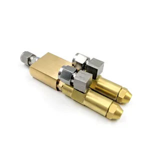 Brass Sectional Delavan Atomizing Siphon Oil Nozzles waste oil burner with 2 Connectors Base