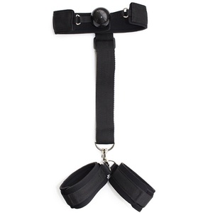 <span class=keywords><strong>Collar</strong></span> Fetiche con Mordaza de Silicona y Esposas para Muñecas, Restricción Corporal para Adultos - Product Image 3