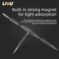 Ensemble de tournevis à cliquet Liyu 42 en 1, clé à cliquet multifonction portable et kit d'outils de démontage haute dureté