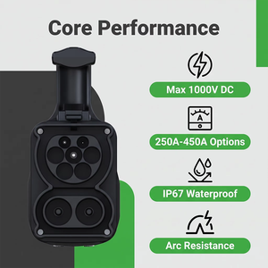 อะแดปเตอร์ชาร์จรถยนต์ไฟฟ้า 400A CCS2 เป็น GBT DC1000V IP65 ชุบเงิน ทองแดง สำหรับสถานีชาร์จเร็ว<span class=keywords><strong>รถ</strong></span>ยนต์ยุโรป ขายส่ง - Product Image 3
