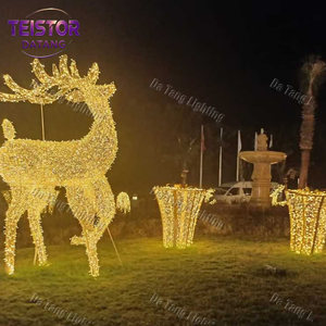 Décoration de Noël en forme de renne 3D à LED, imperméable IP65, en PVC et métal, pour mariages et fêtes - Product Image 4