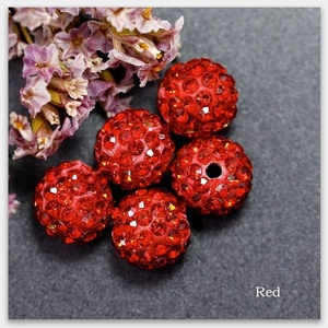 Perles en argile acrylique Bubblegum de 20 mm, perles de sucre, perles de bijoux pleines et denses, perles rondes en cristal avec trou, perles en strass pour stylos et bijoux - Product Image 6