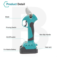 Ensemble de jardin électrique 30MM télescopique extensible rechargeable alimenté par batterie sans fil pôle tronçonneuse sécateur