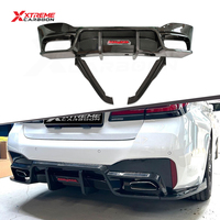 Diffuseur d'air arrière en fibre de carbone sèche XTREME, kit carrosserie pour pare-chocs arrière pour BMW F90 M5 G30 G31 520i 530i 540i M550i 2017-2020